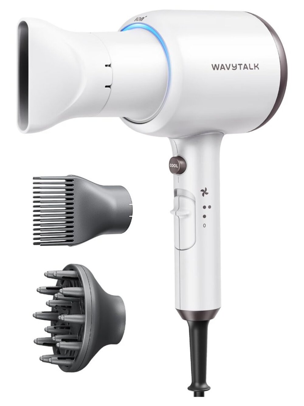 Ionic Hair Dryer 1875W Diffuser Curly Hair Fast Drying